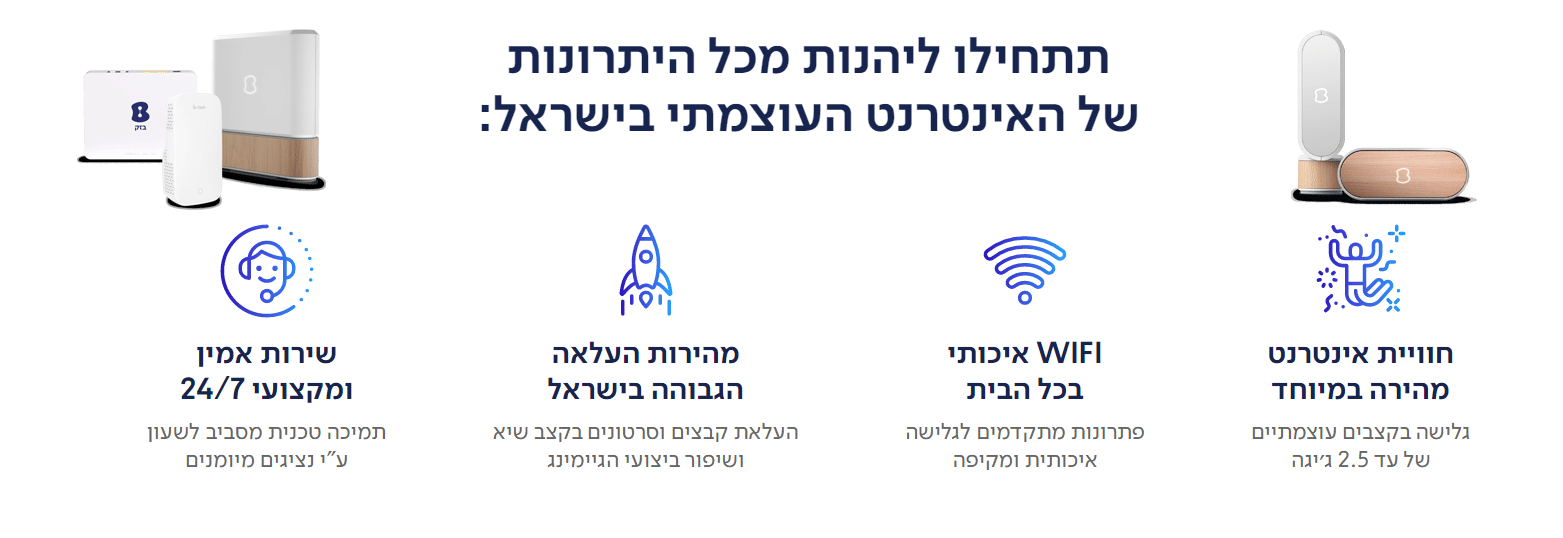 בזק ספק ותשתית חבילות חדשות